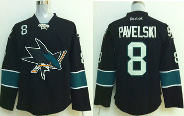 San Jose Sharks #8 Joe Pavelski  Black 2014 Stadium Series NHL Jersey