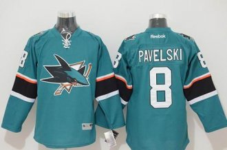 San Jose Sharks #8 Joe Pavelski Stitched Teal NHL Jersey