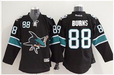 San Jose Sharks #88 Brent Burns Black Stitched NHL Jersey