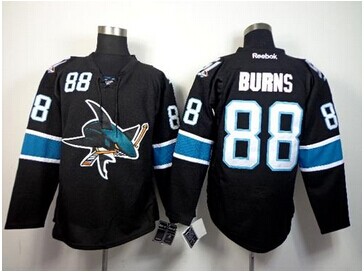San Jose Sharks #88 Brent Burns Black Stitched NHL Jersey