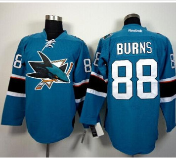 San Jose Sharks #88 Brent Burns Blue Stitched NHL Jersey