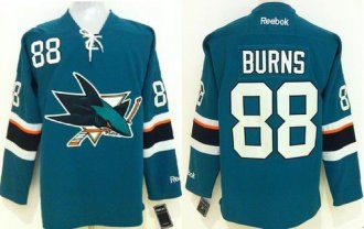 San Jose Sharks #88 Brent Burns Teal Stitched NHL Jersey