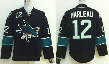 San Jose Sharks 12 Marleau Black 2014 Stadium Series NHL Jersey