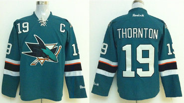 San Jose Sharks 19 Joe Thornton Green 2014 Stadium Series NHL Jersey