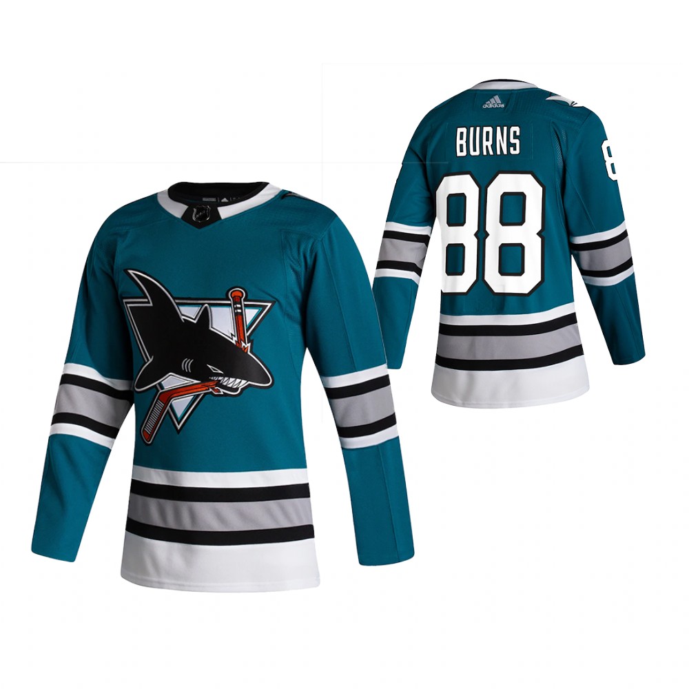 San Jose Sharks Brent Burns Teal 2020-21 30th Anniversary Heritage Authentic Jersey