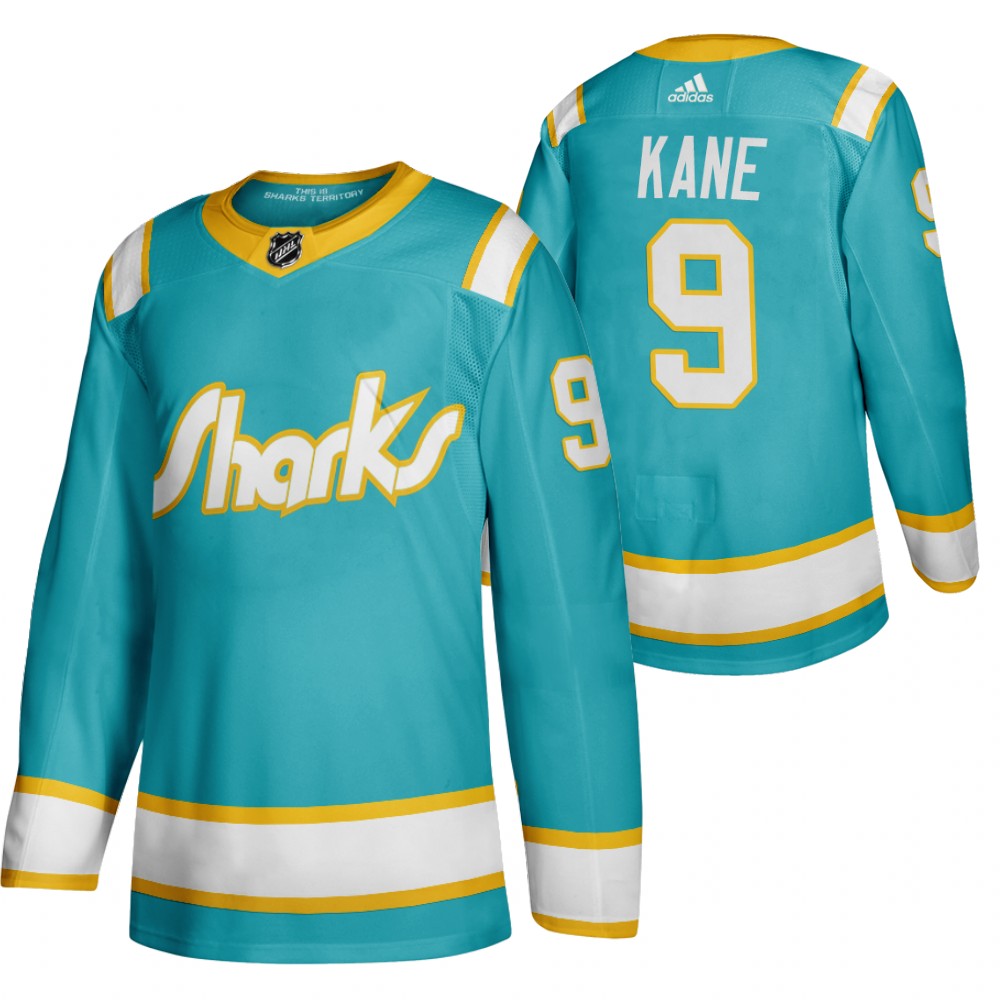 San Jose Sharks Evander Kane 2020 Throwback Authentic Player Teal Jersey
