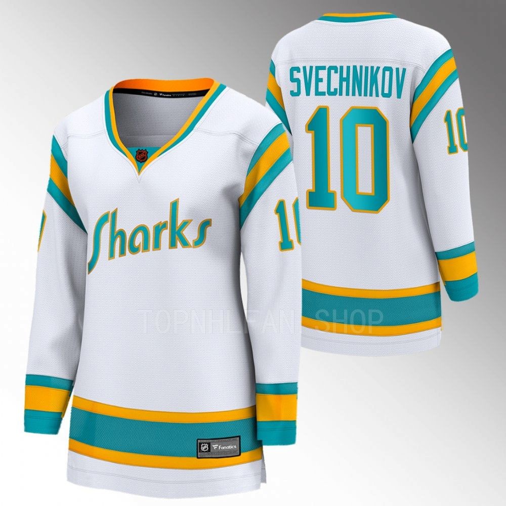 San Jose Sharks Evgeny Svechnikov Women White 2022 Special Edition 2.0 Jersey