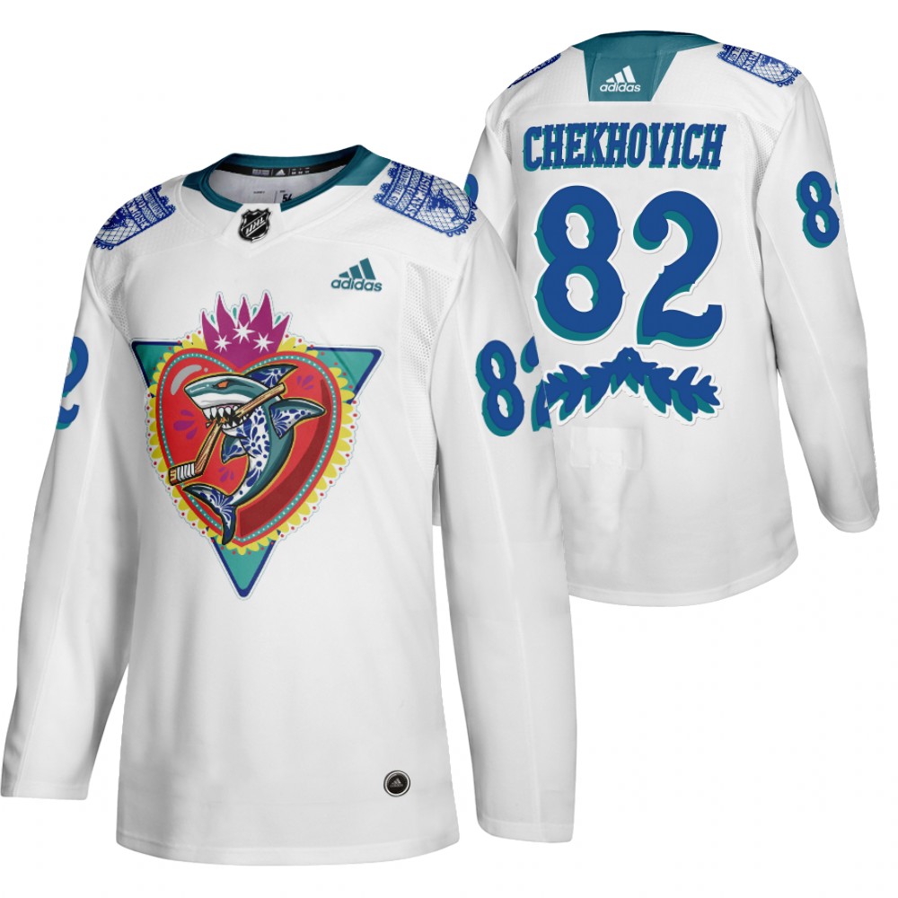 San Jose Sharks Ivan Chekhovich White 2021 Los Tiburones Night Special Jersey