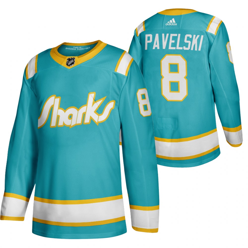 San Jose Sharks Joe Pavelski 2020 Throwback Authentic Player Teal Jersey