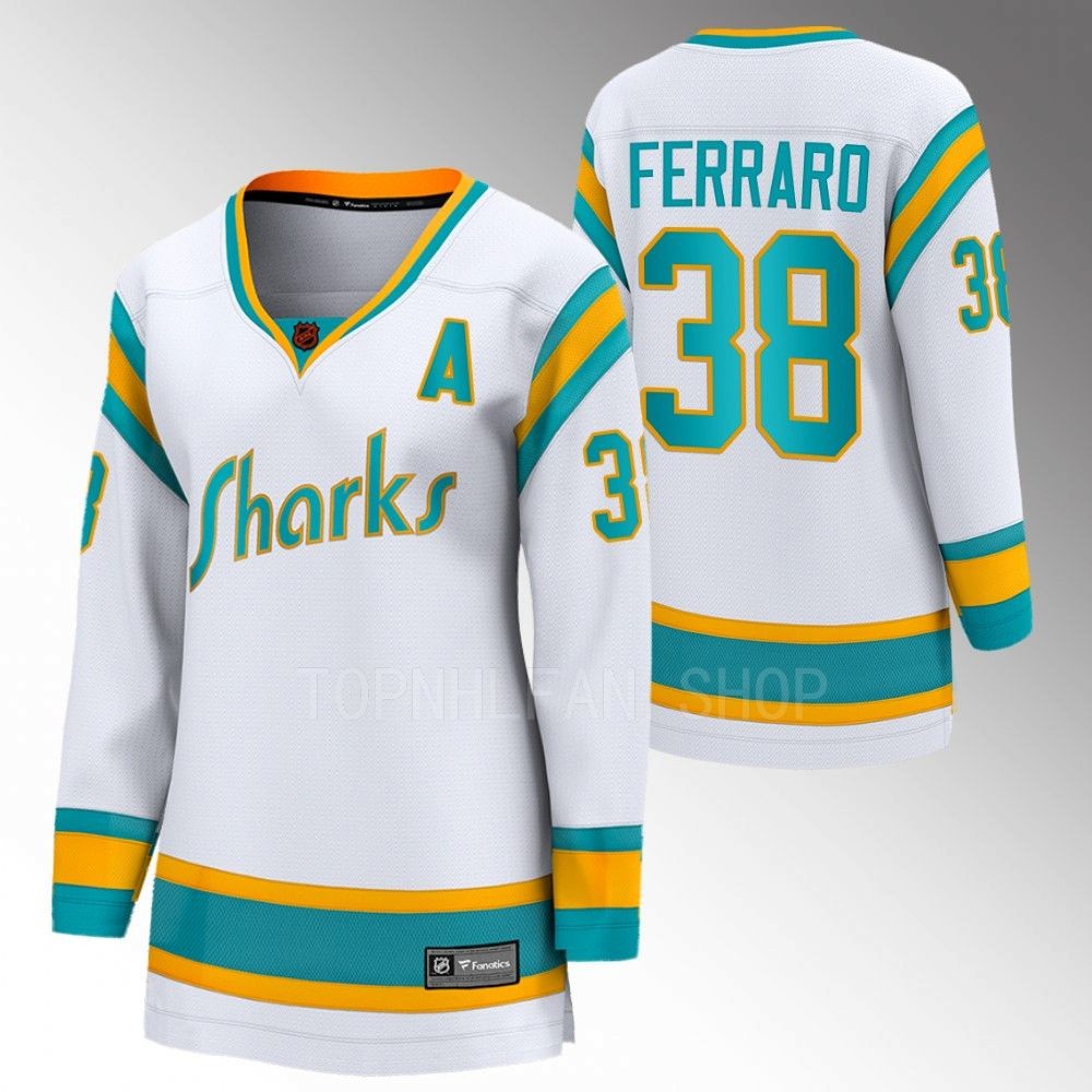 San Jose Sharks Mario Ferraro Women White 2022 Special Edition 2.0 Jersey