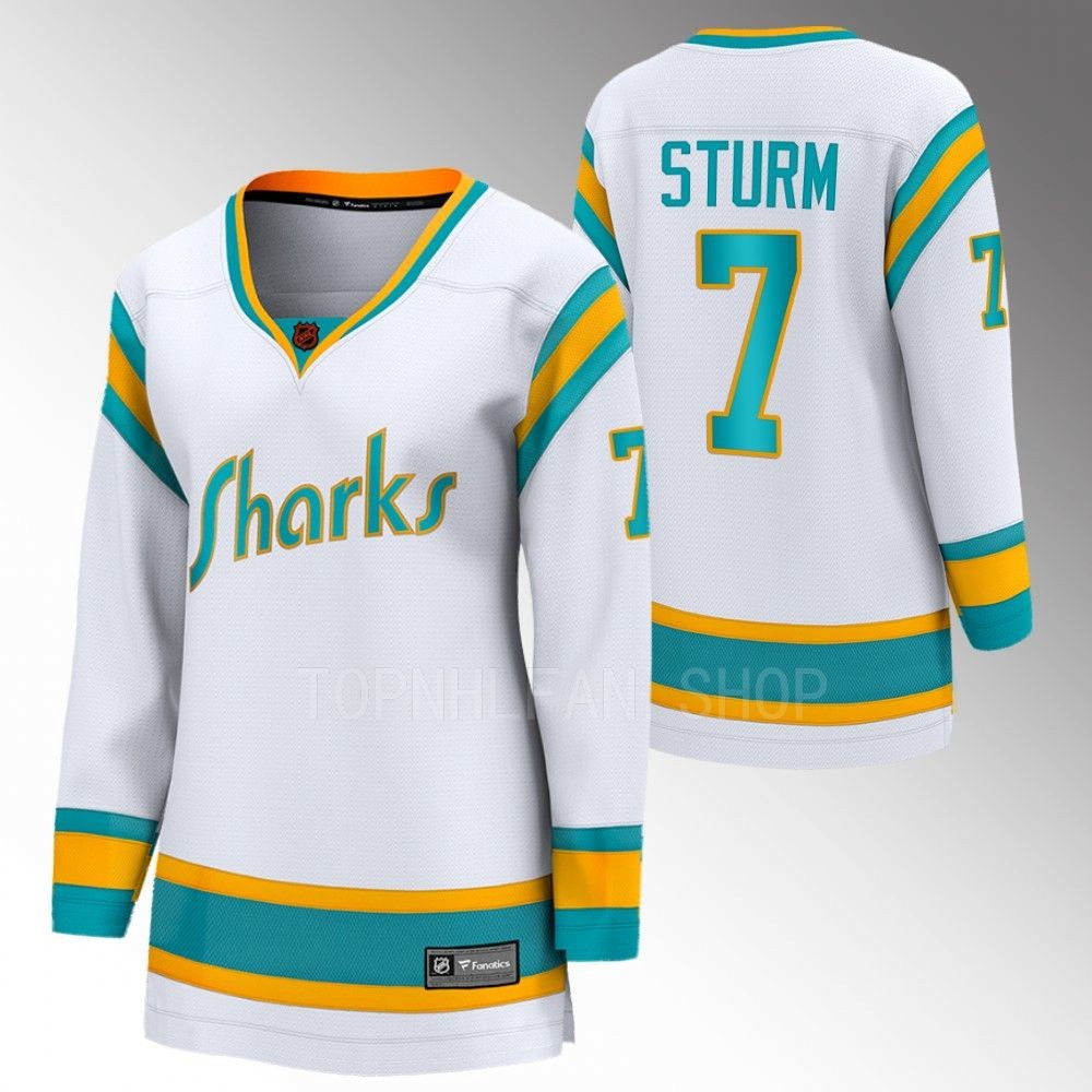 San Jose Sharks Nico Sturm Women White 2022 Special Edition 2.0 Jersey