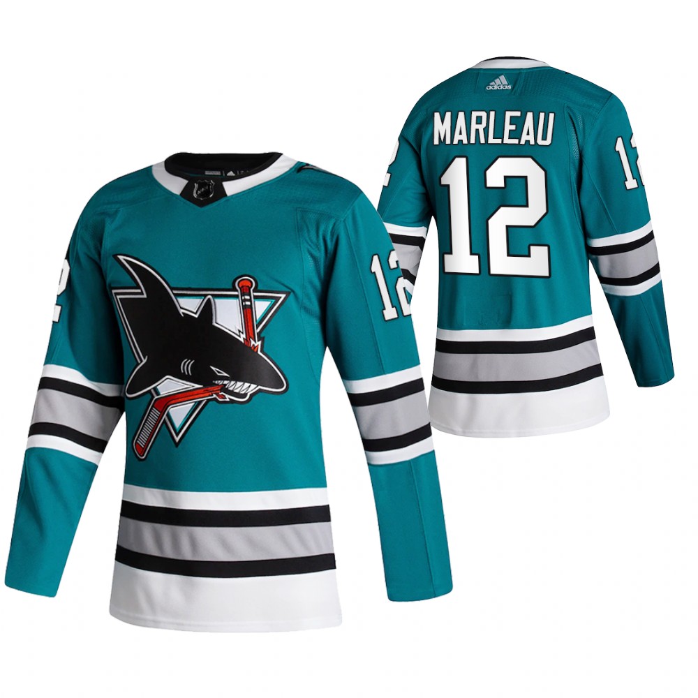 San Jose Sharks Patrick Marleau Teal 2020-21 30th Anniversary Heritage Authentic Jersey
