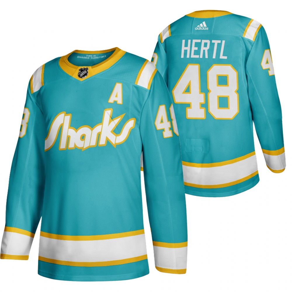 San Jose Sharks Tomas Hertl 2020 Throwback Authentic Player Teal Jersey