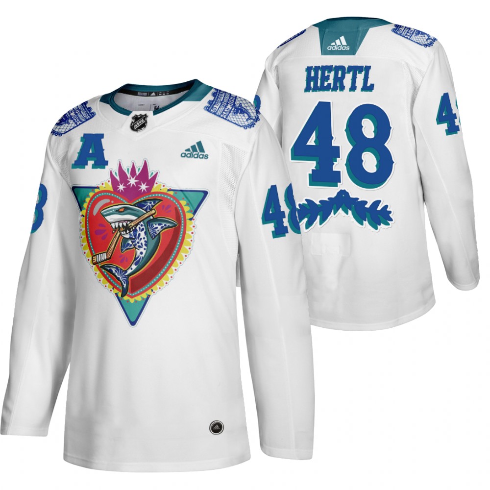 San Jose Sharks Tomas Hertl White 2021 Los Tiburones Night Special Jersey