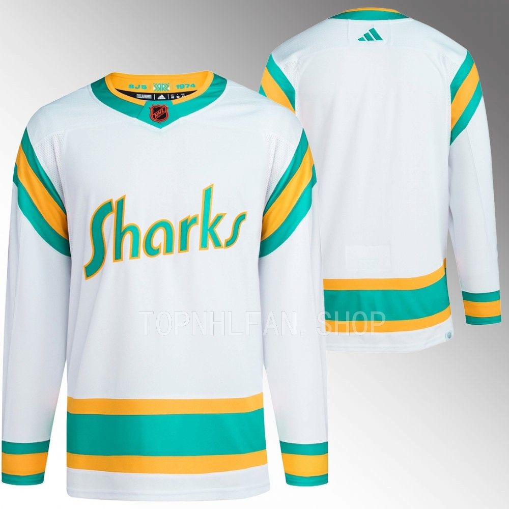 San Jose Sharks White Reverse Retro 2.0 Authentic Primegreen Hockey Jersey
