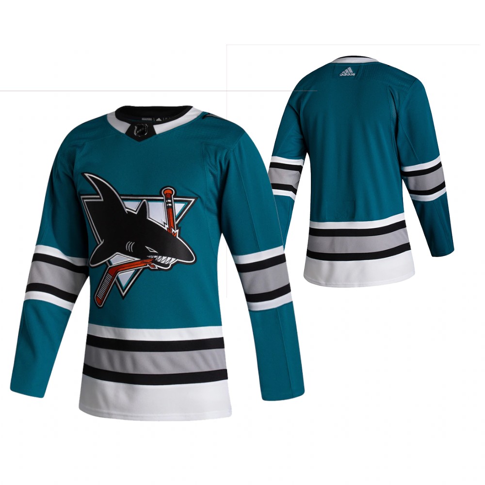 San Jose Sharks blank Teal 2020-21 30th Anniversary Throwback Authentic Jersey