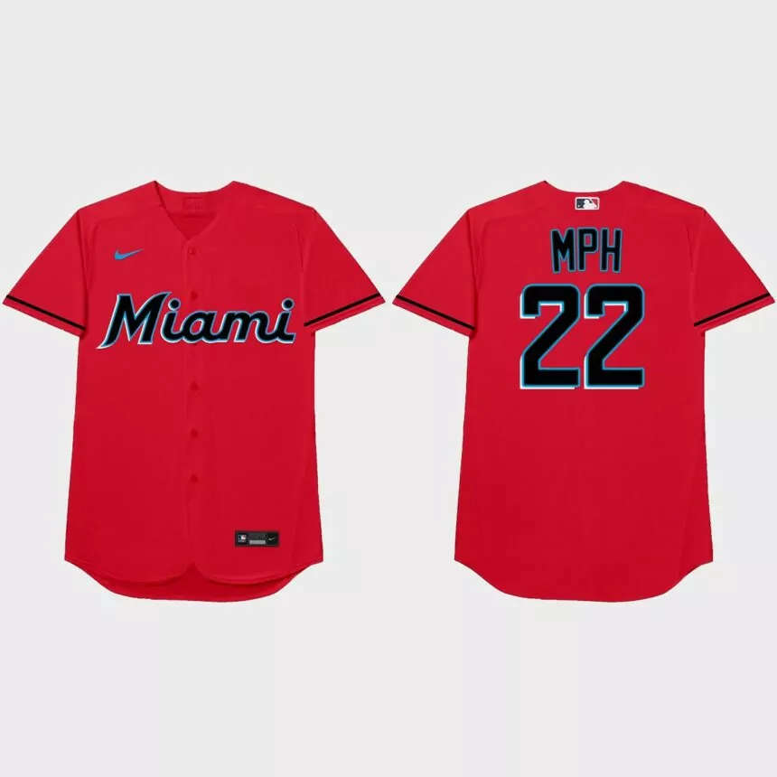 Sandy Alcantara Nickname Marlins 2021 Players’ Weekend MPH Jersey – Red