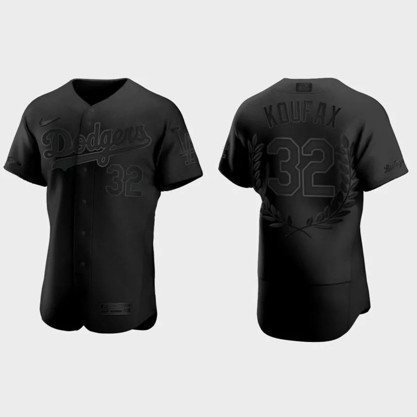 Sandy Koufax #32 Los Angeles Dodgers NL MVP Awards Collection Jersey – Black