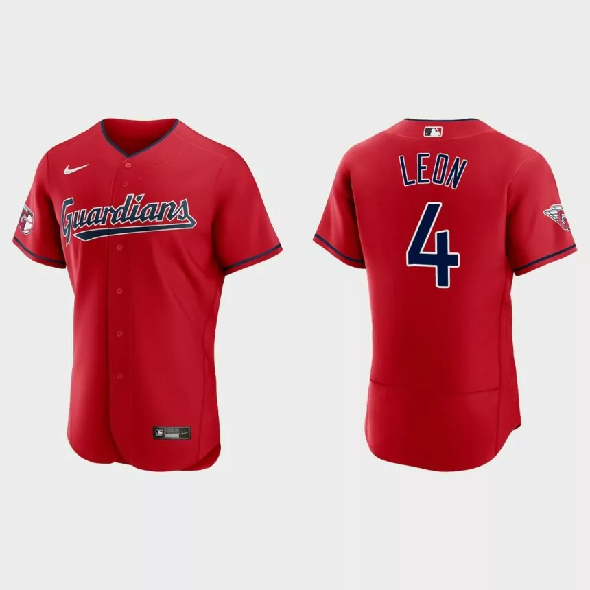 Sandy Leon Cleveland Guardians Authentic Jersey – Red