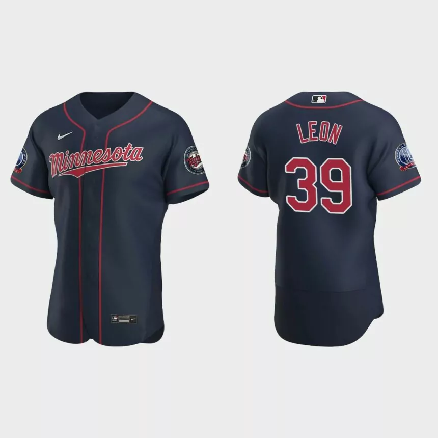 Sandy Leon Minnesota Twins Authentic Alternate Jersey – Navy