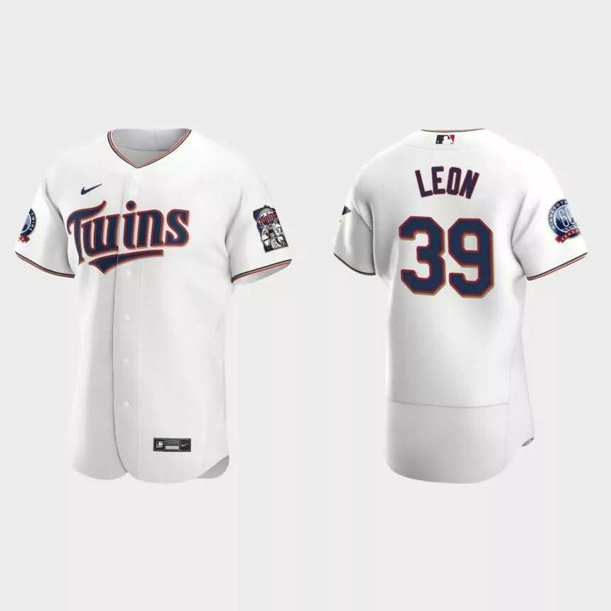 Sandy Leon Minnesota Twins Authentic Home Jersey – White