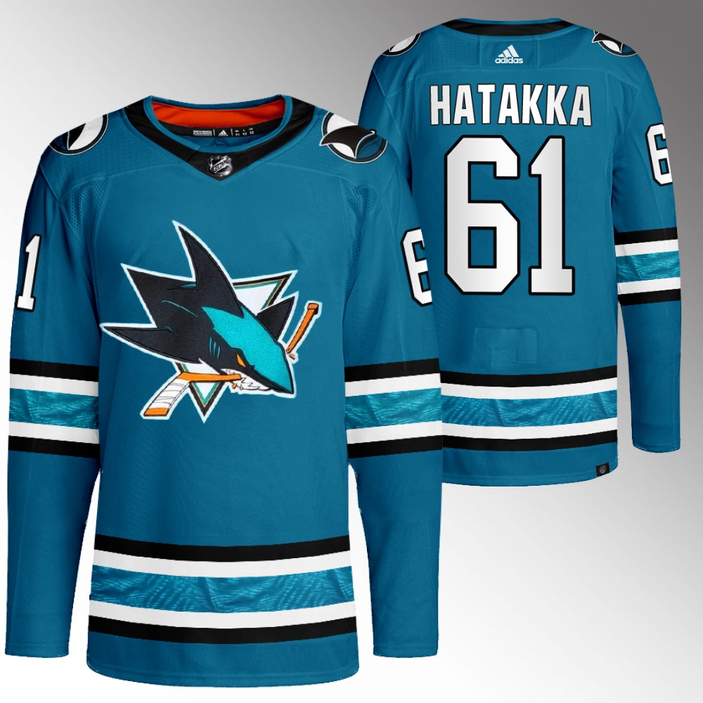 Santeri Hatakka San Jose Sharks Teal Home Primegreen Authentic Jersey
