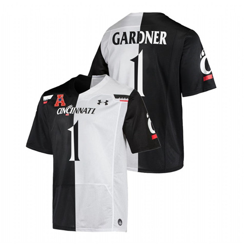 Sauce Gardner Cincinnati Bearcats Black White Split Edition College Football Jersey