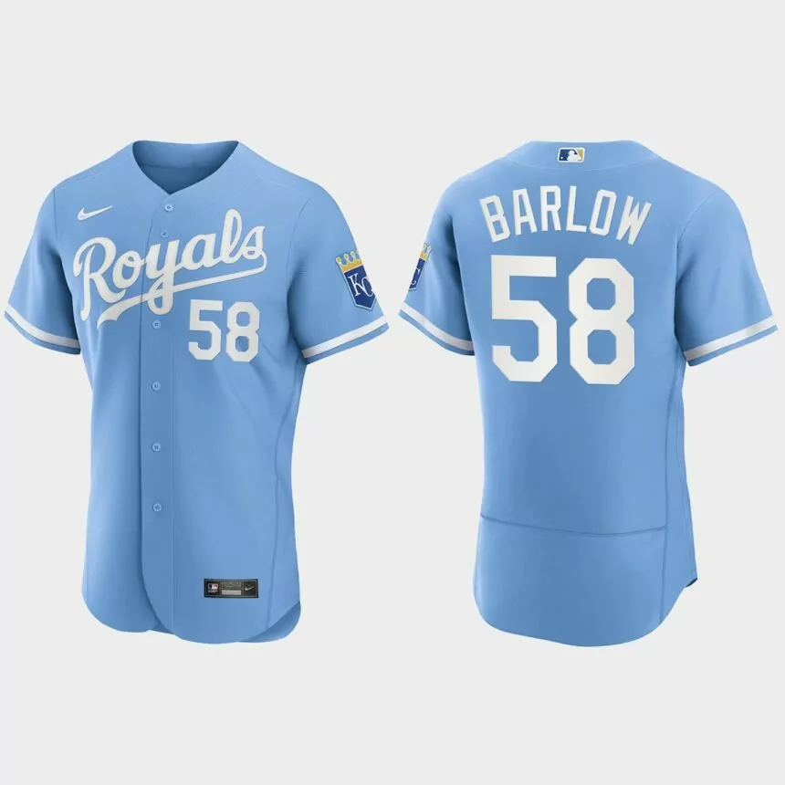 Scott Barlow Kansas City Royals Authentic Jersey – Powder Blue