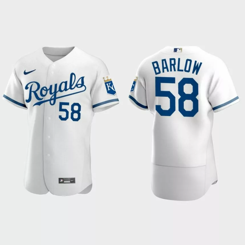 Scott Barlow Kansas City Royals Authentic Jersey – White