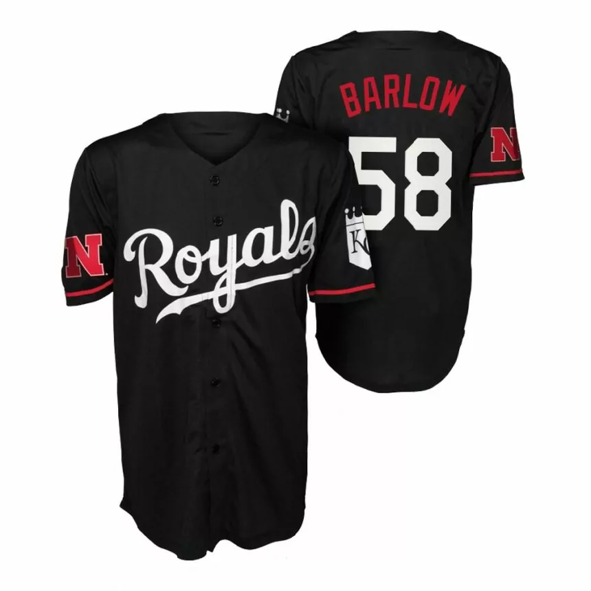 Scott Barlow Kansas City Royals Huskers Night Jersey – Black