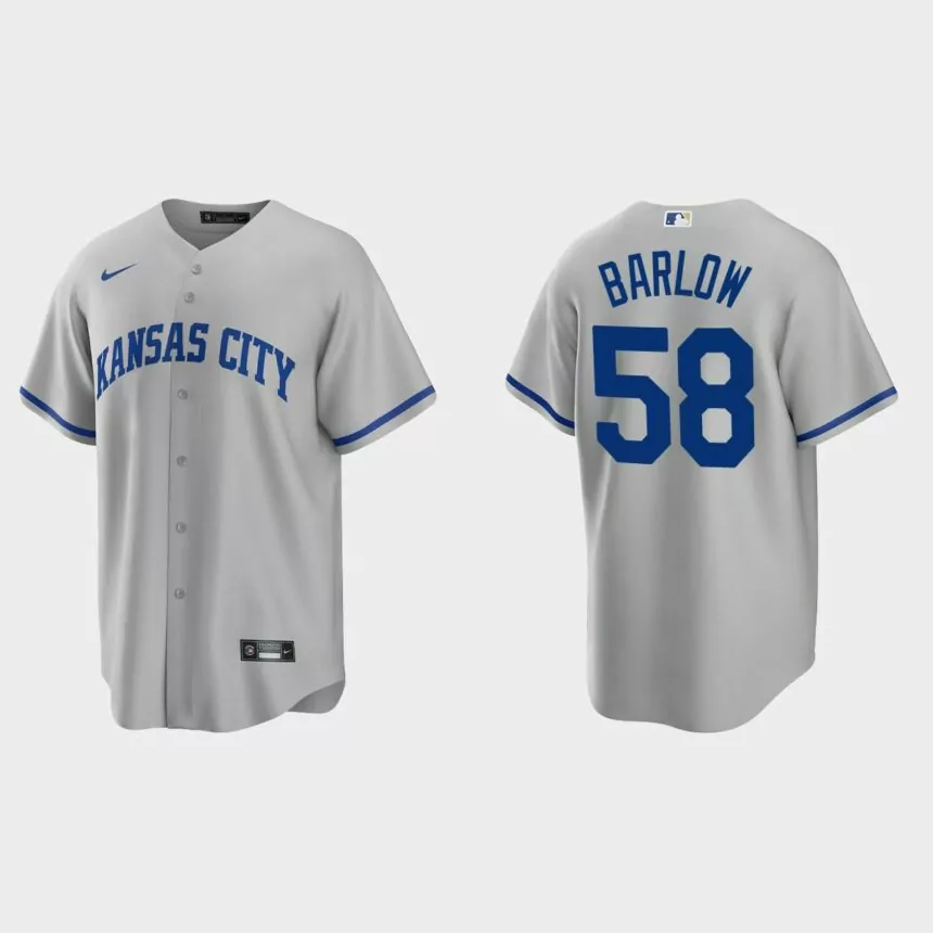 Scott Barlow Kansas City Royals Replica Road Jersey – Gray