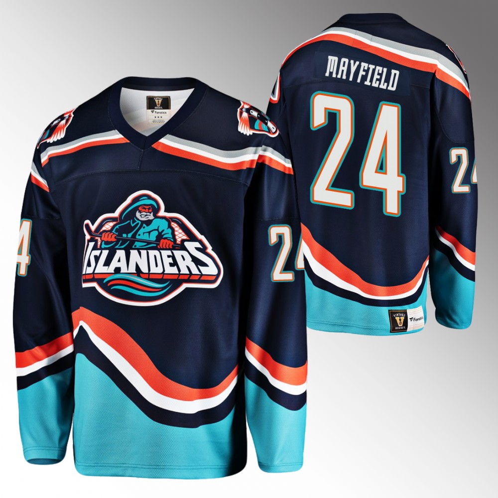 Scott Mayfield 2022-23 New York Islanders Reverse Retro 2.0 Navy Jersey Replica