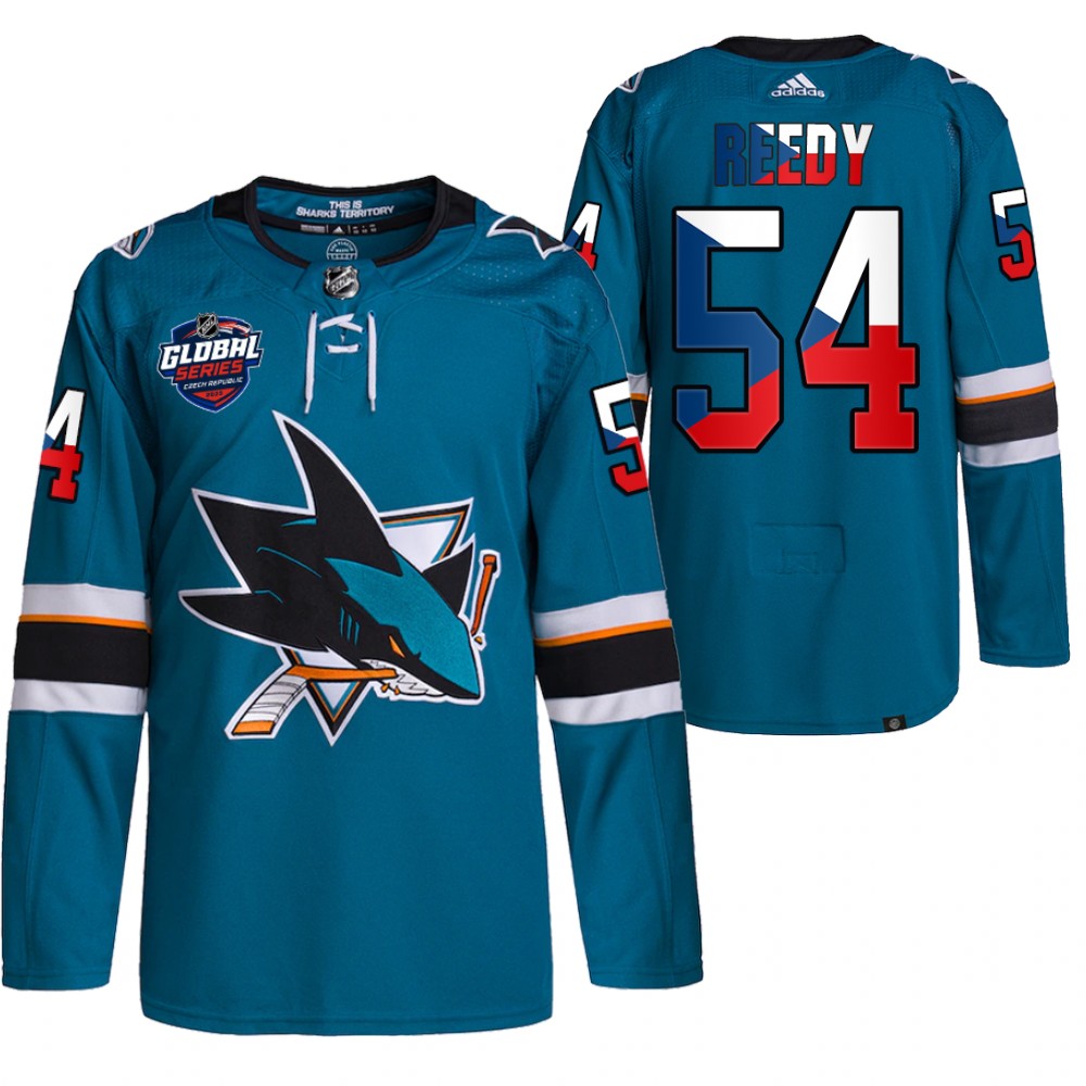 Scott Reedy San Jose Sharks Teal 2022 NHL Global Series Czech Republic Challenge Jersey