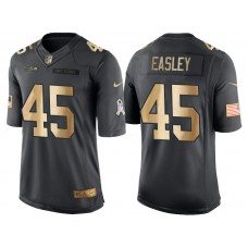 Seahawks #45 Kenny Easley Anthracite Gold Special Edition Salute to Service Jersey