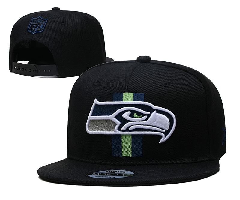 Seahawks Black Snapback Hat --YD
