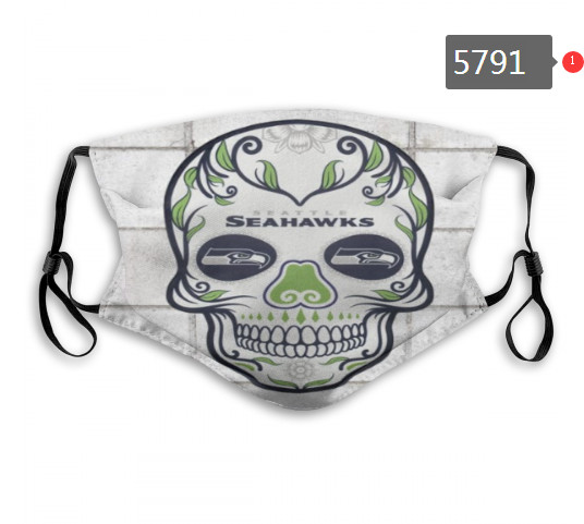 Seahawks Skull Mask with PM2.5 Filter Double Protection  (1)