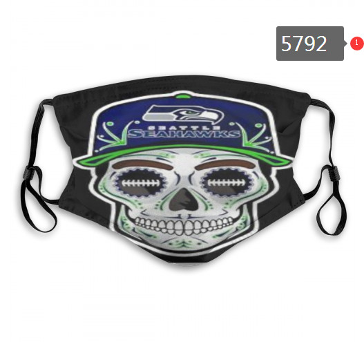 Seahawks Skull Mask with PM2.5 Filter Double Protection  (2)