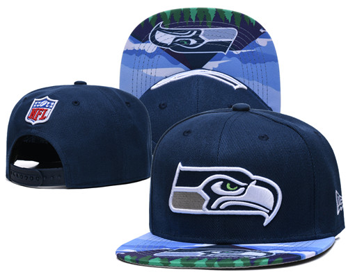 Seahawks Team Logo Navy Adjustable Hat LH