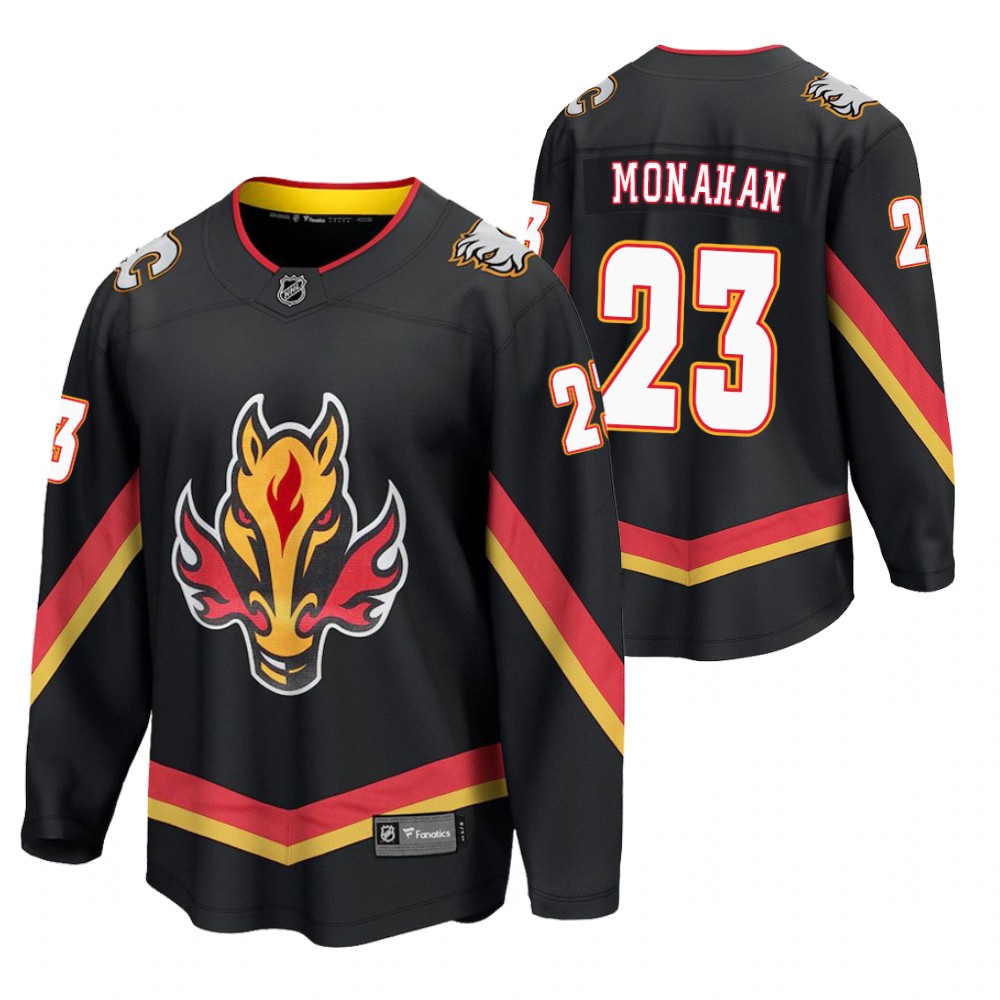 Sean Monahan Flames 2021 Reverse Retro Black Jersey Special Edition