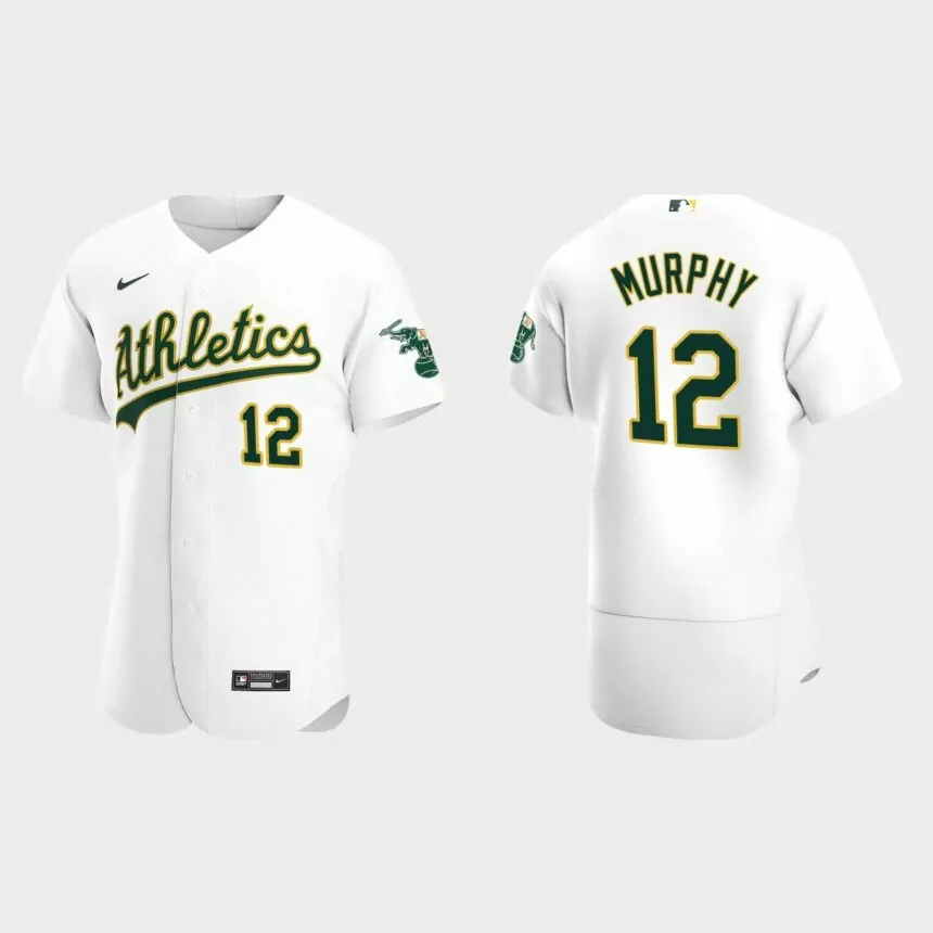 Sean Murphy #12 Oakland Athletics Authentic Home Jersey – White