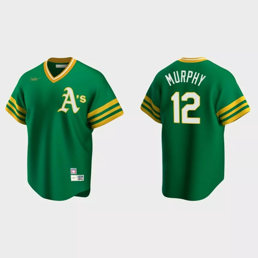 Sean Murphy #12 Oakland Athletics Cooperstown Collection Road Jersey – Kelly Green