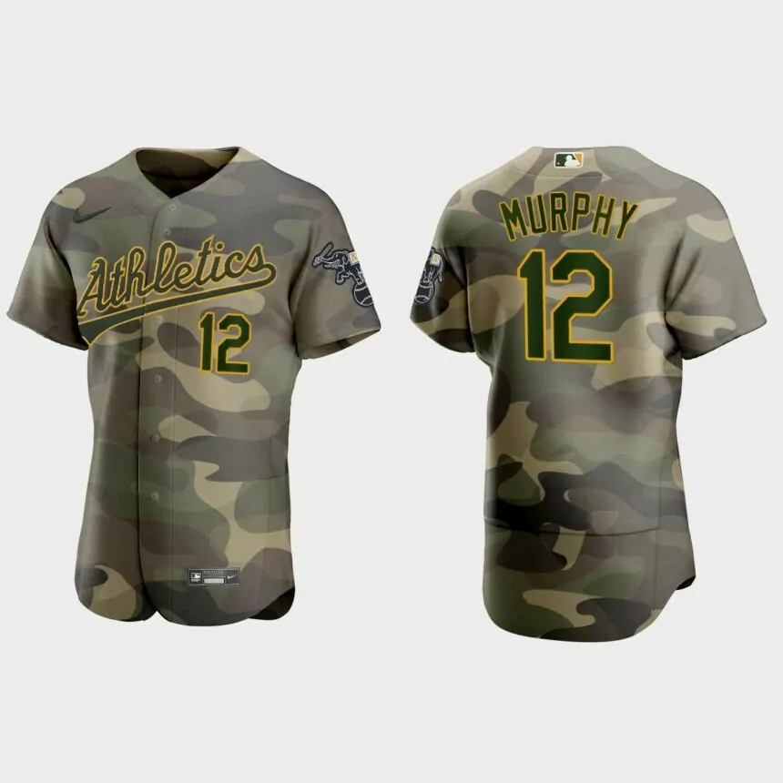 Sean Murphy Oakland Athletics 2021 National Armed Forces Day Authentic Jersey – Camo