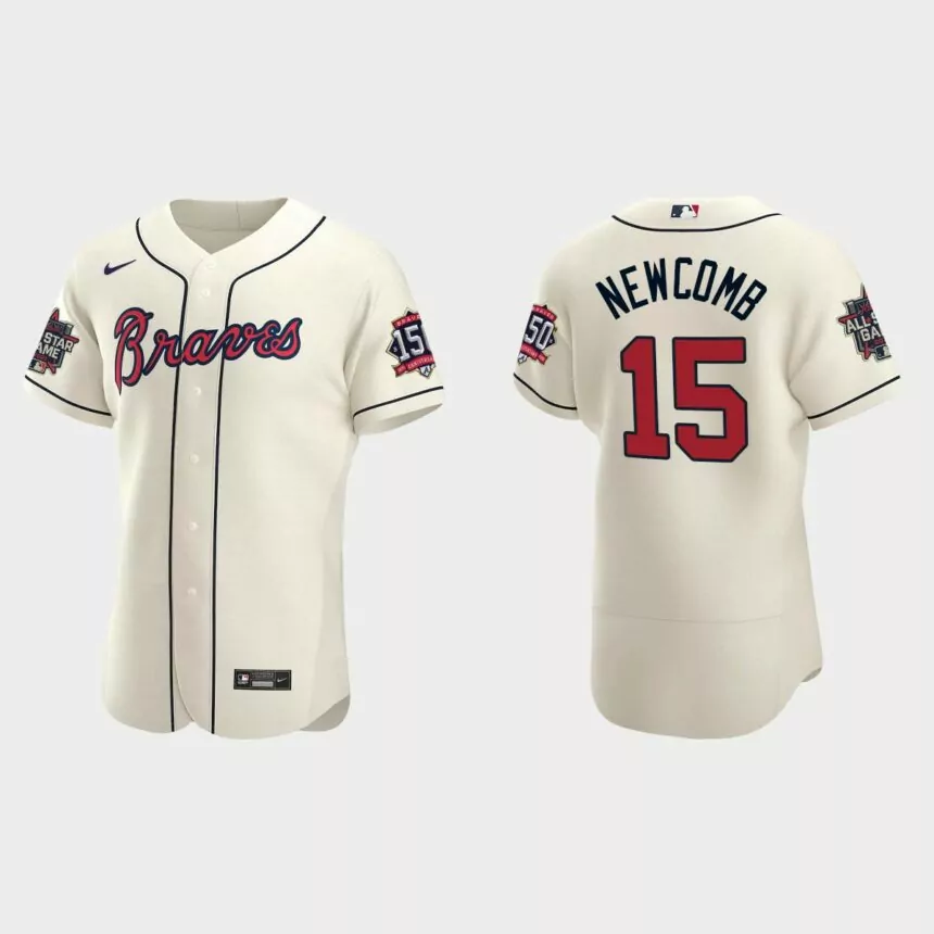Sean Newcomb #15 Atlanta Braves Authentic Alternate 2021 MLB All-Star Jersey – Cream
