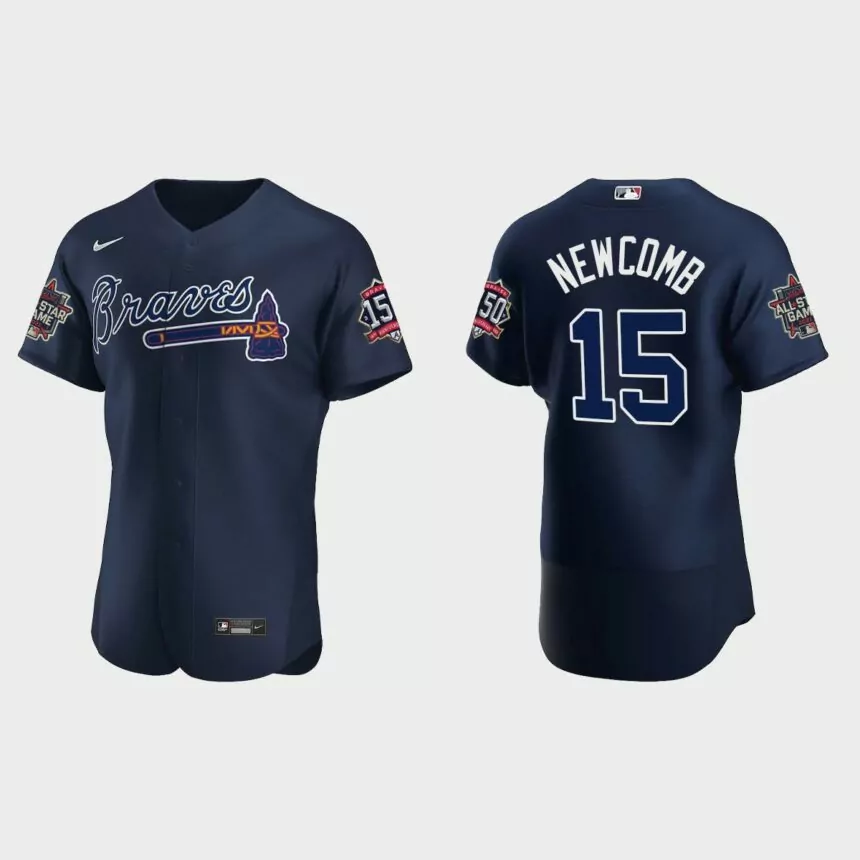 Sean Newcomb #15 Atlanta Braves Authentic Alternate 2021 MLB All-Star Jersey – Navy