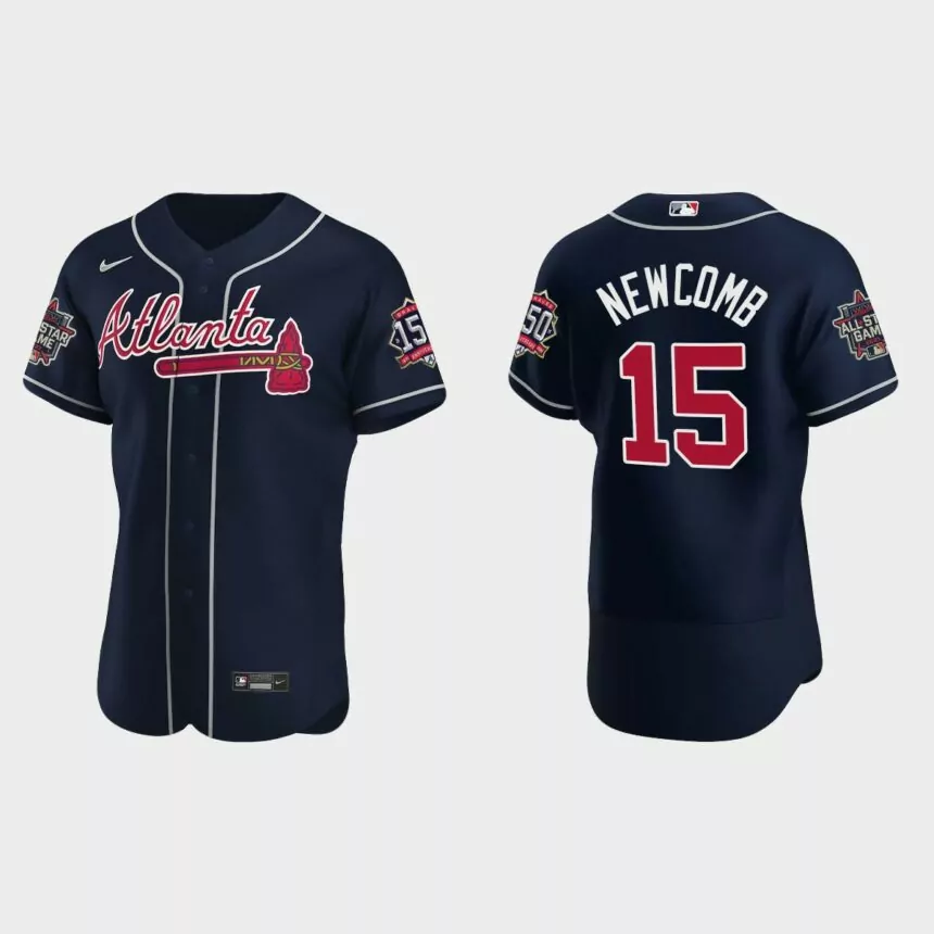 Sean Newcomb #15 Atlanta Braves Authentic Team 2021 MLB All-Star Jersey – Navy