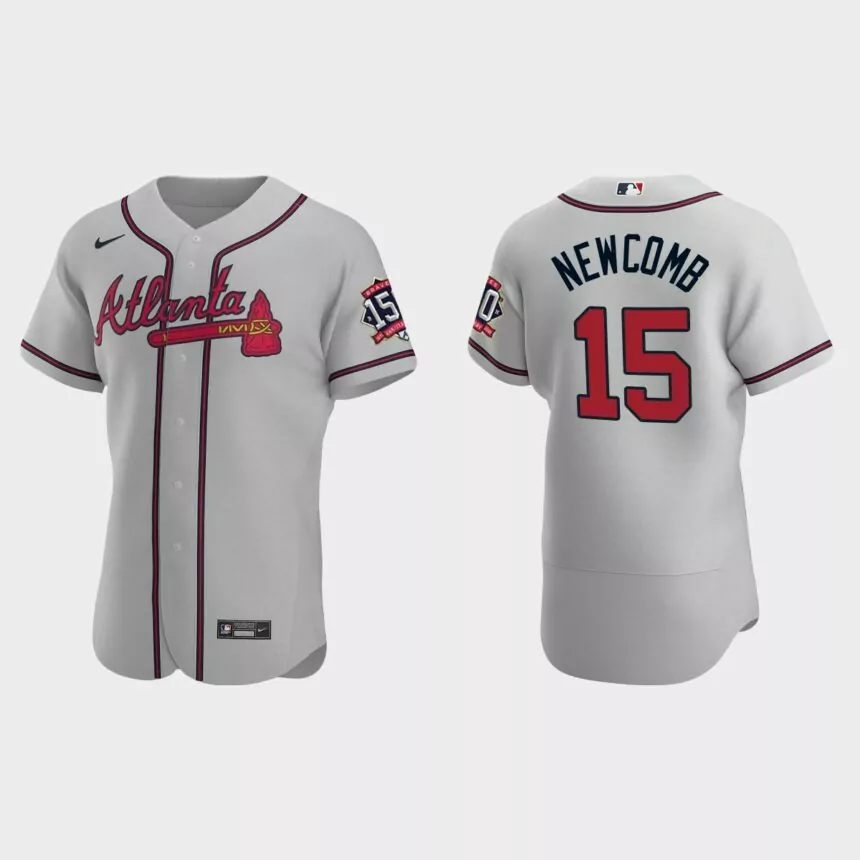 Sean Newcomb Atlanta Braves 150th Anniversary World Series Jersey – Gray