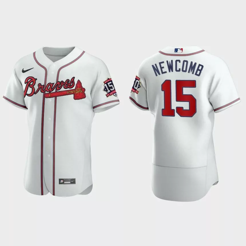 Sean Newcomb Atlanta Braves 150th Anniversary World Series Jersey – White
