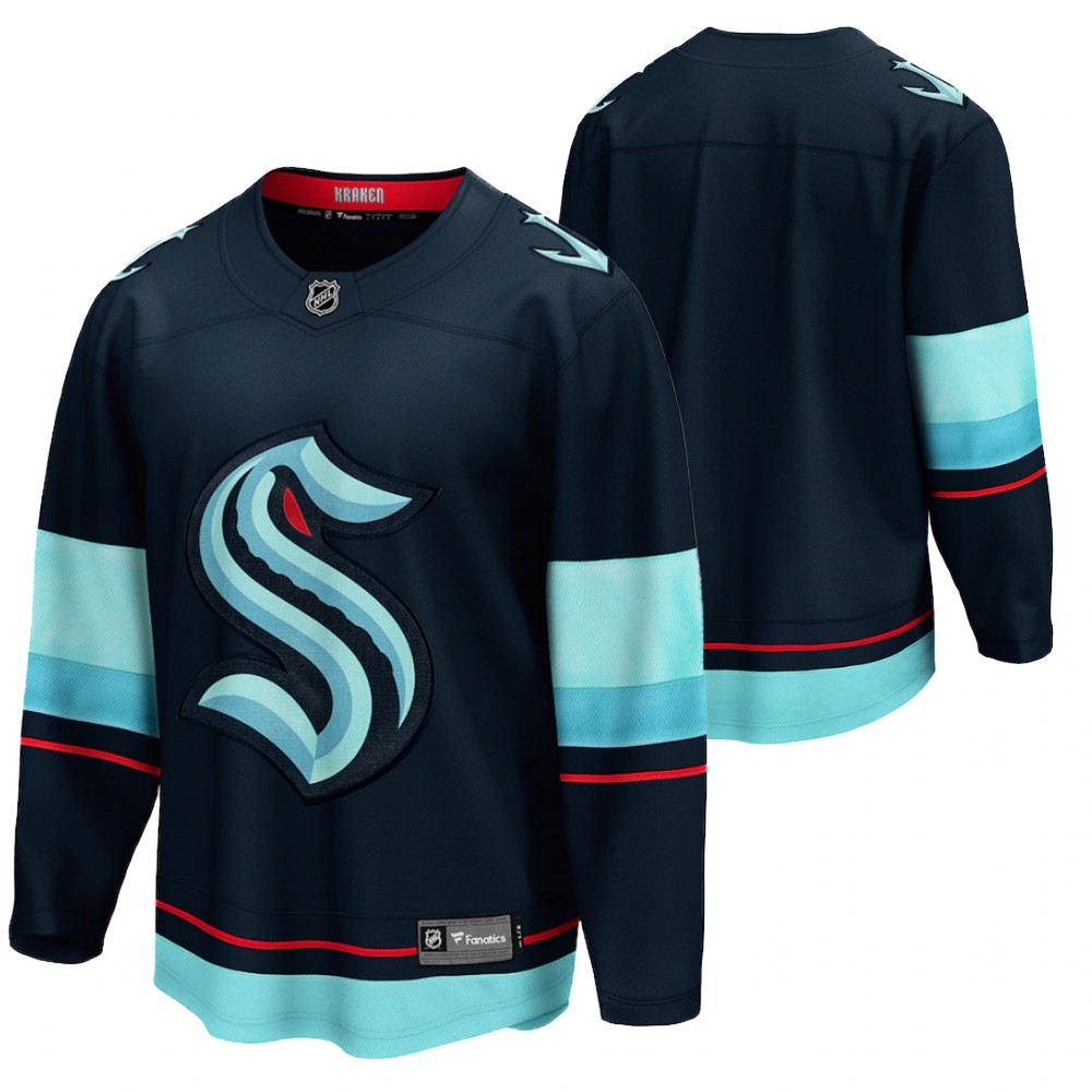 Seattle Kraken # Navy 2021-22 Home Jersey