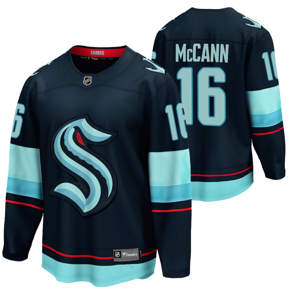 Seattle Kraken #16 Jared McCann Navy 2021-22 Home Jersey