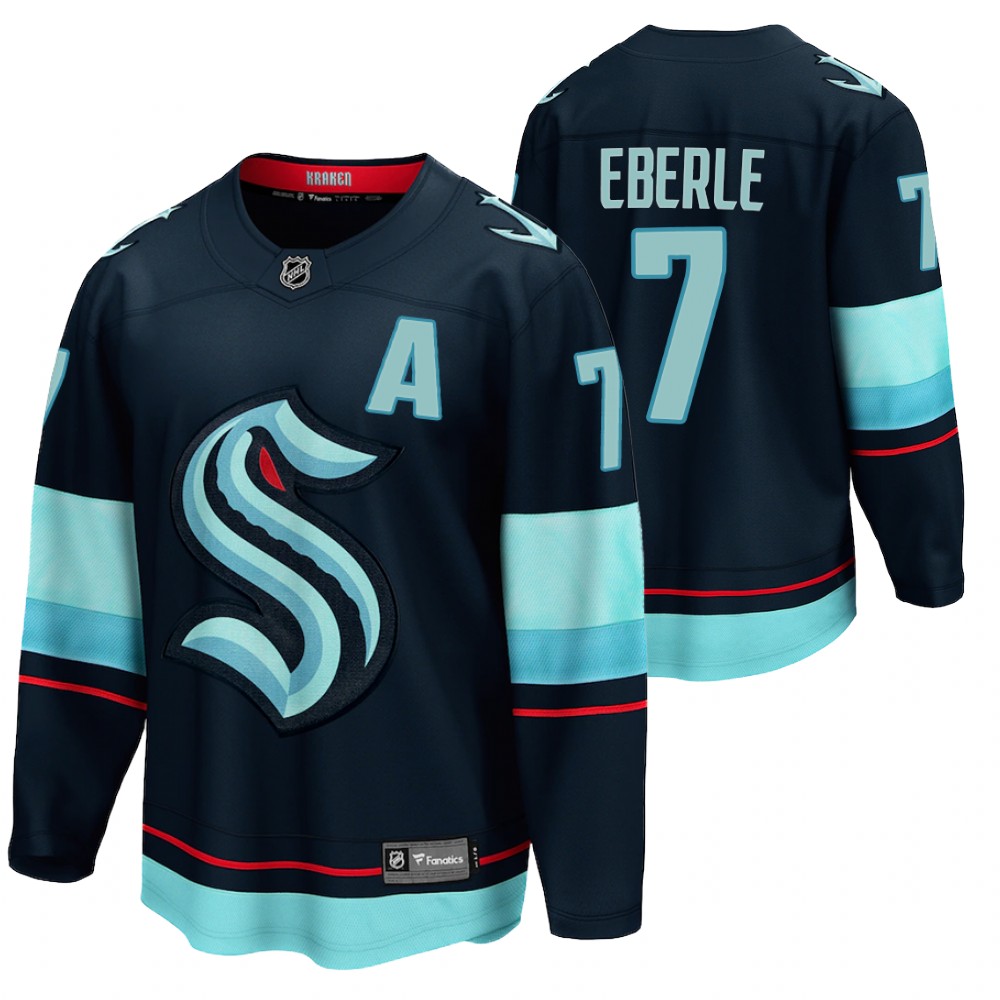 Seattle Kraken #7 Jordan Eberle Navy 2021-22 Home Jersey